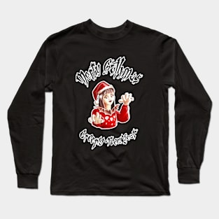 Merry gothmas gothic girl Long Sleeve T-Shirt